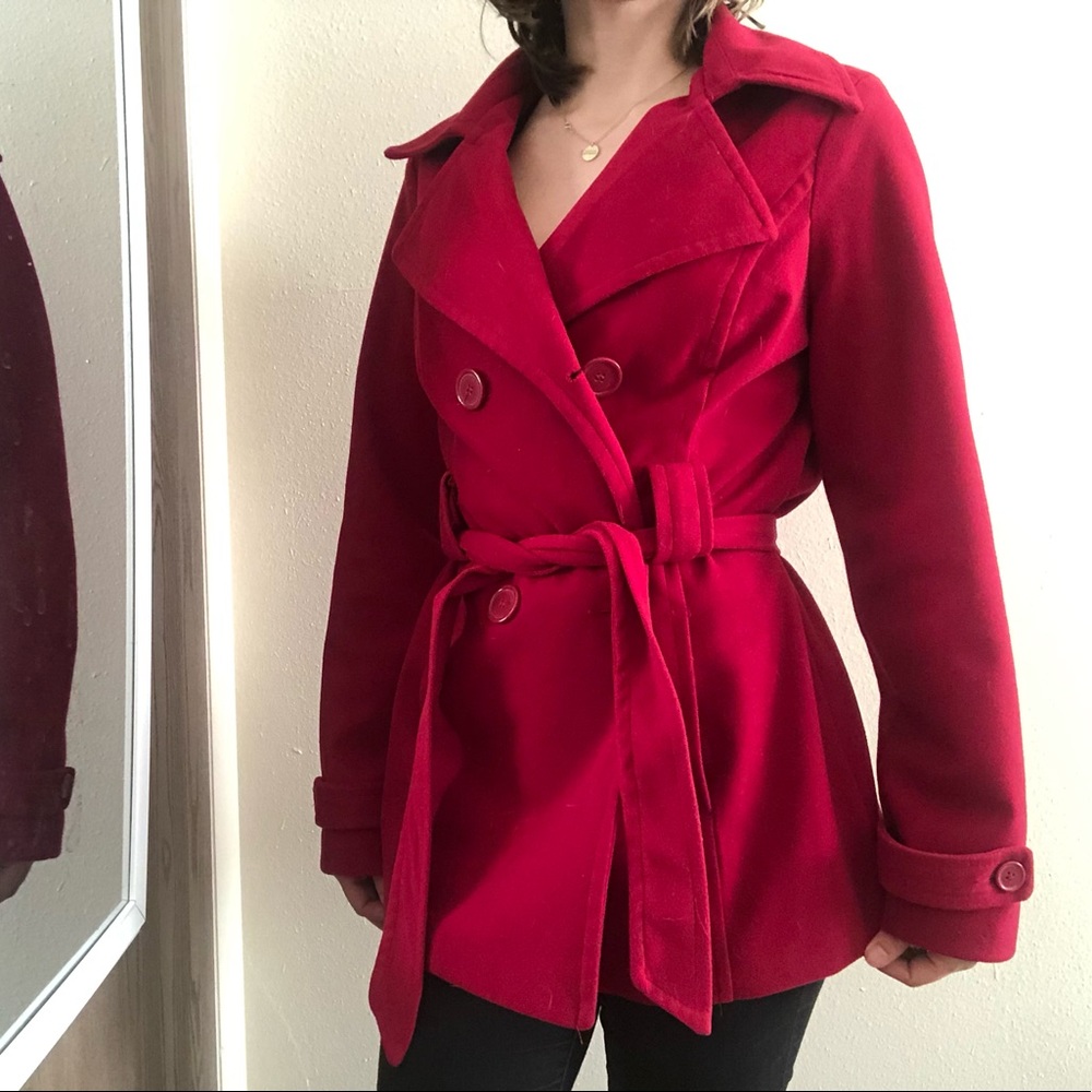 Cranberry Red Winter Coat